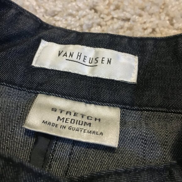 Van Heusen Dark Blue Denim Jean Jacket - Picture 9 of 16